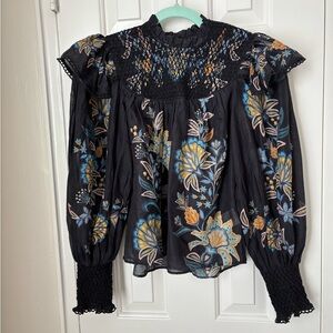 FARM Rio Garden Stitched Blouse- NWT